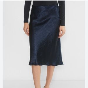Aritzia Admiral Satin Midi Slip Skirt